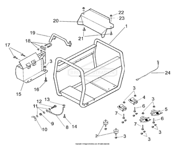 Part Location Diagram of 102327GS Briggs and Stratton Exhaust clamp
